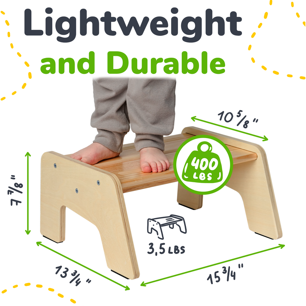1-Step Wooden Stool for Kids