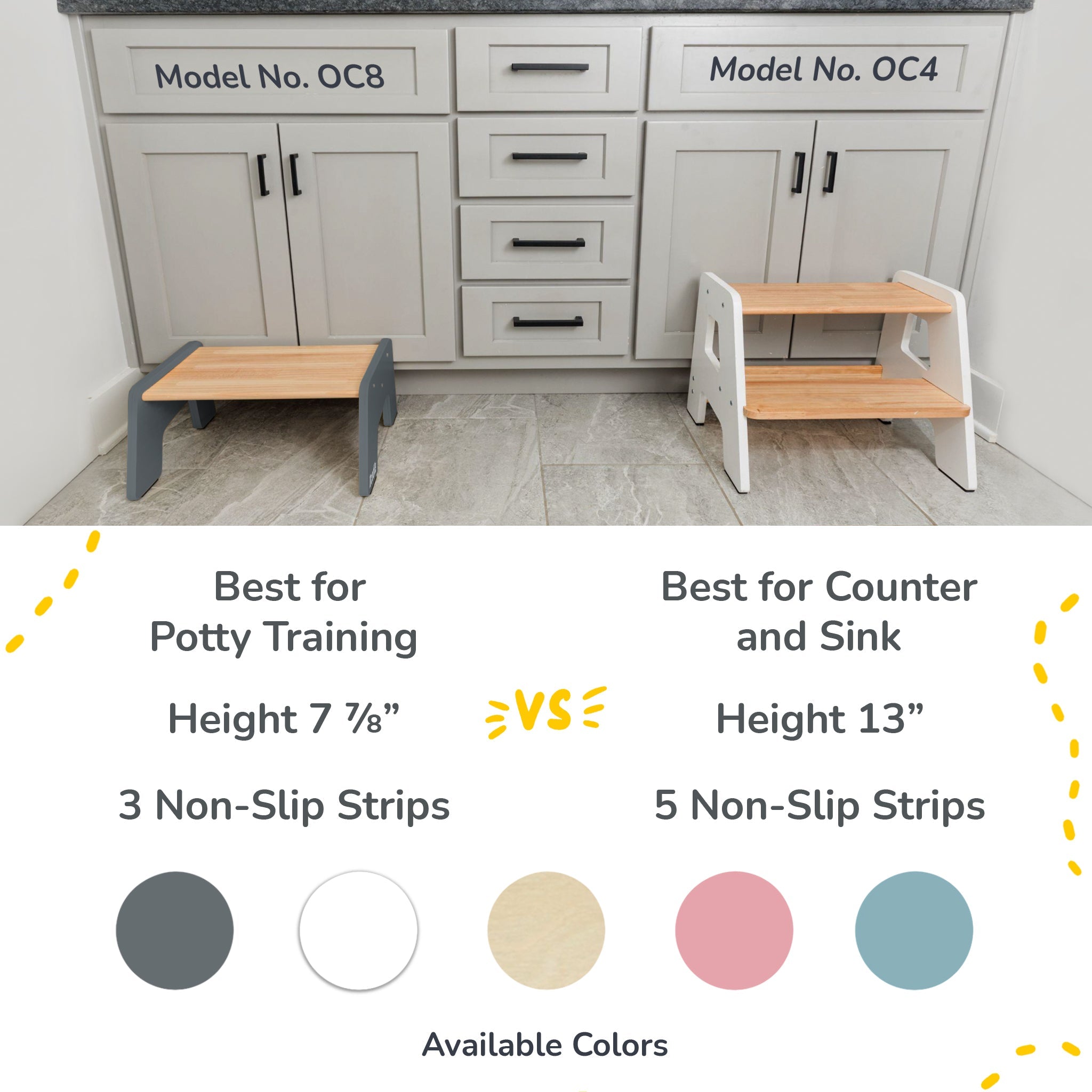 1-Step Wooden Stool for Kids