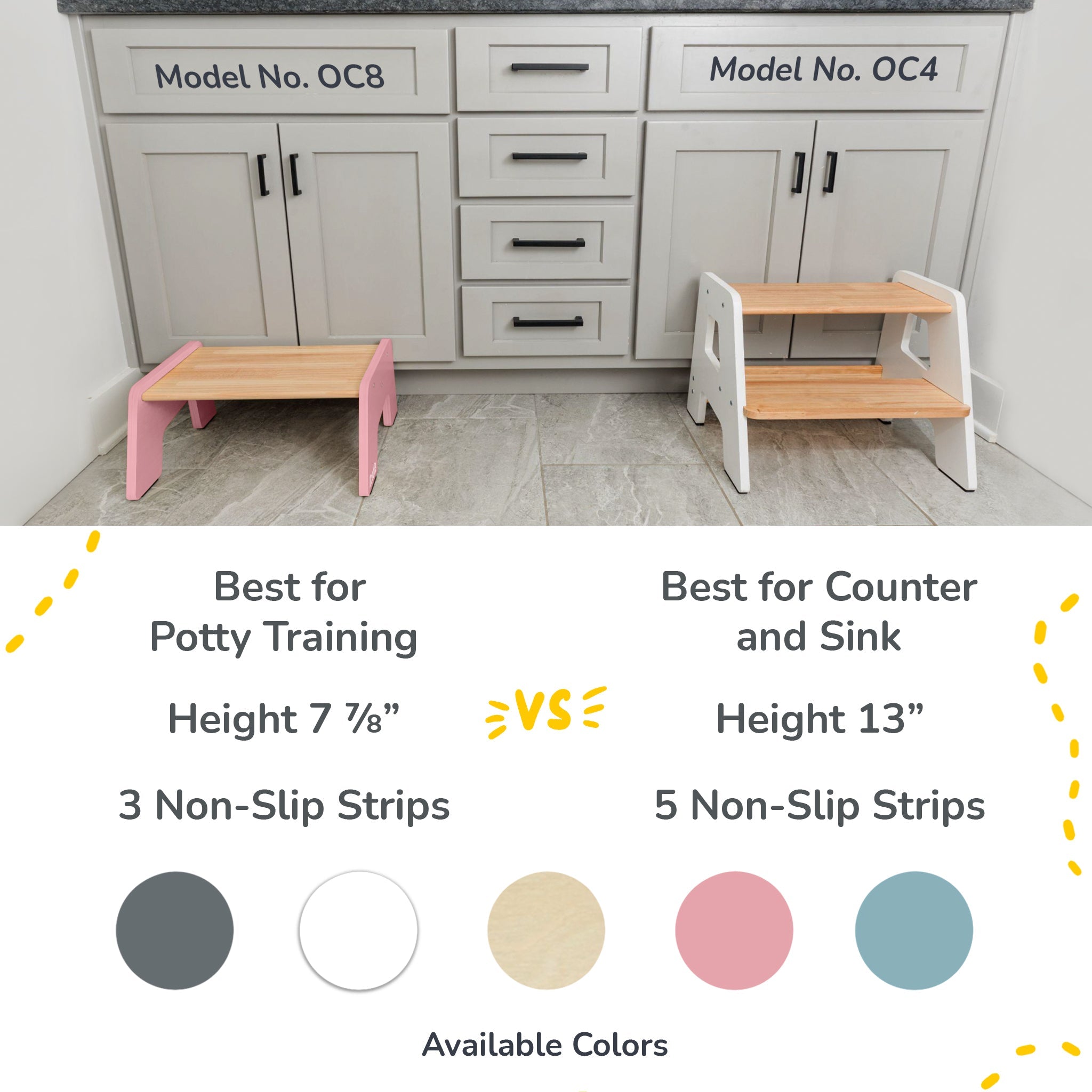 1-Step Wooden Stool for Kids