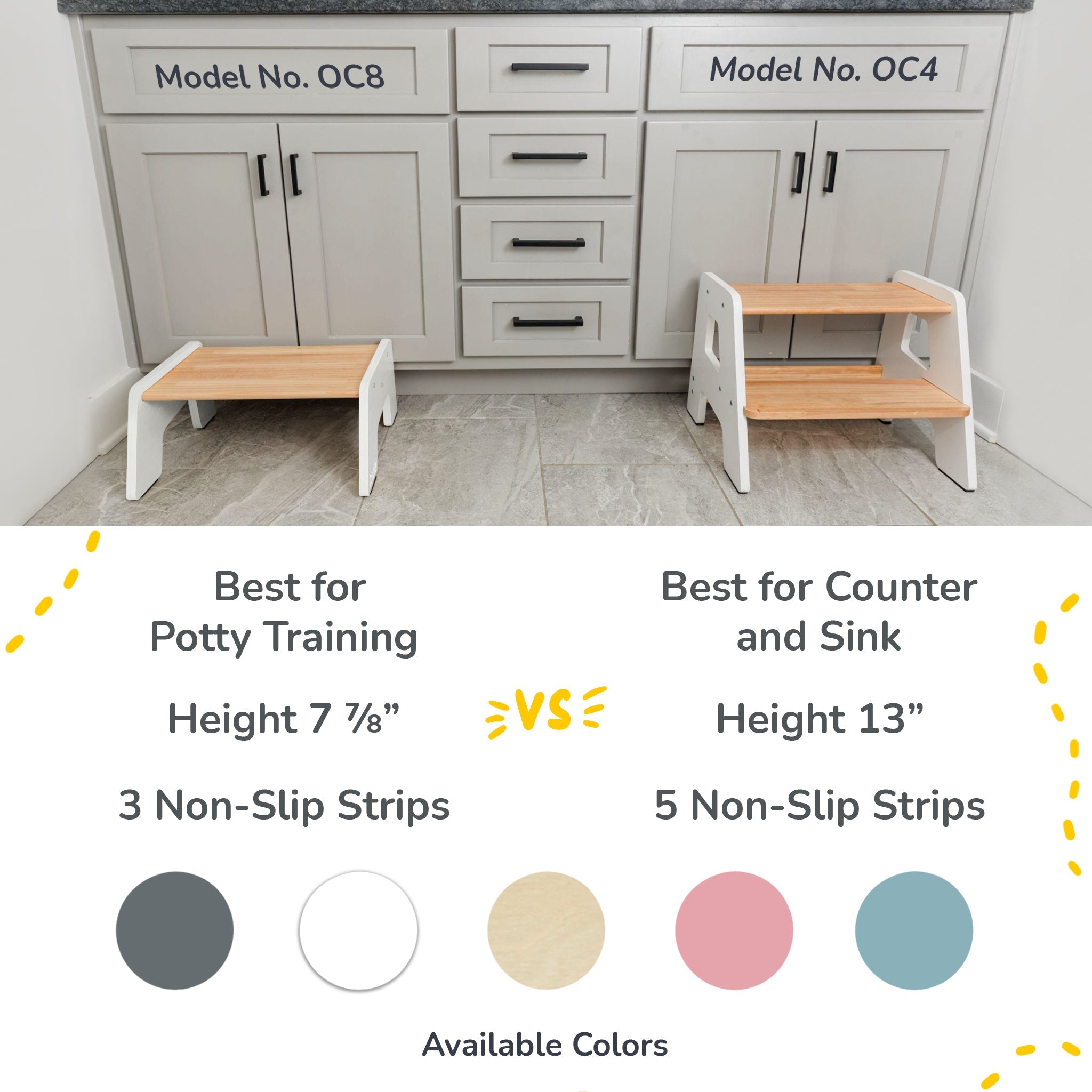 1-Step Wooden Stool for Kids