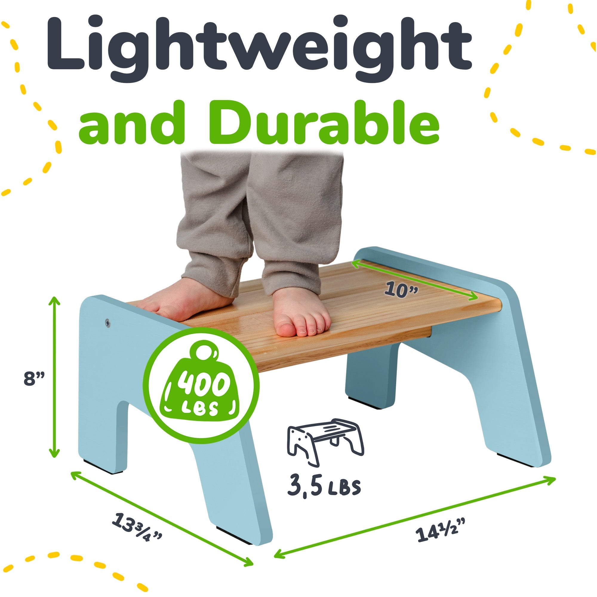 1-Step Wooden Stool for Kids