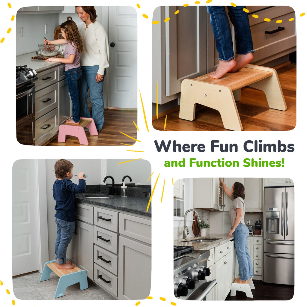 1-Step Wooden Stool for Kids